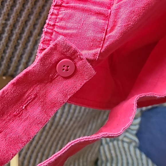 Everlane Red Linen Jumpsuit, size 10 - Picture 6 of 8